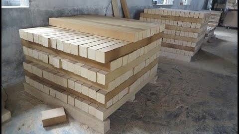 Test video for Six heads wooden pallet block making machine