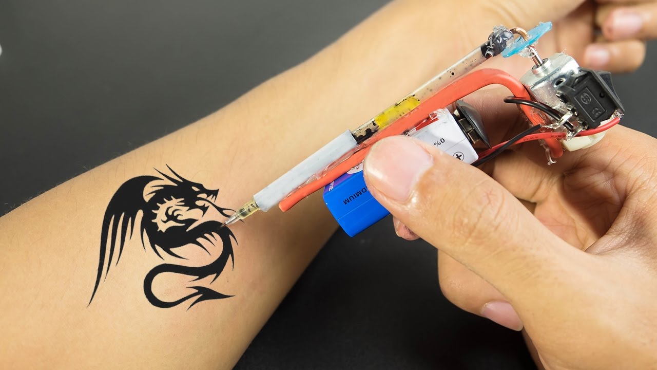 How To Make Tattoo Machine at Home  Very Easy and Simple Homemade Tattoo Gun with DC Motor 
