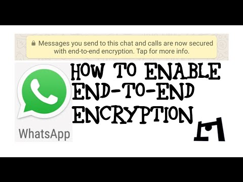 Whatsapp Messenger의 종단 간 암호화를 활성화하는 방법