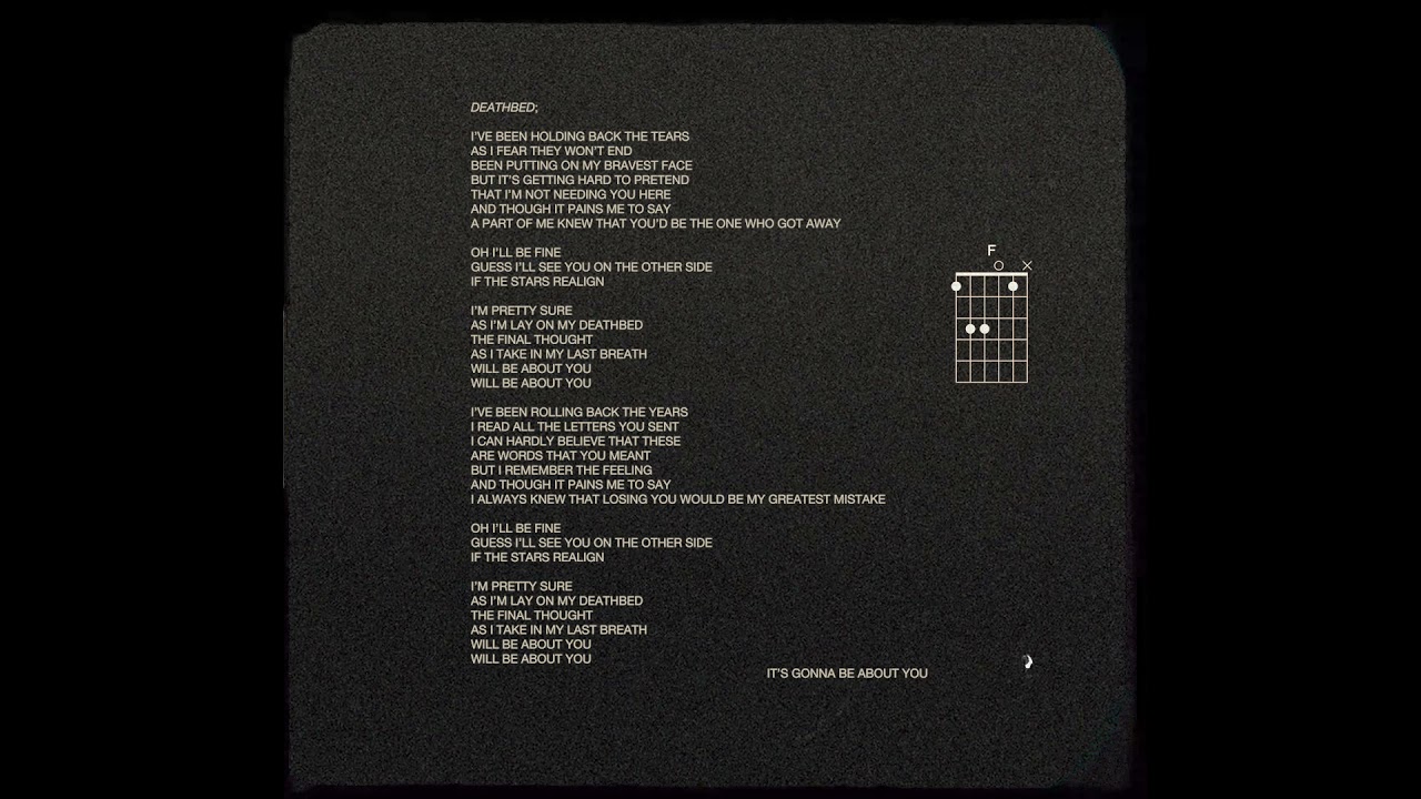 Will Killen - Deathbed [Lyrics + Chords]