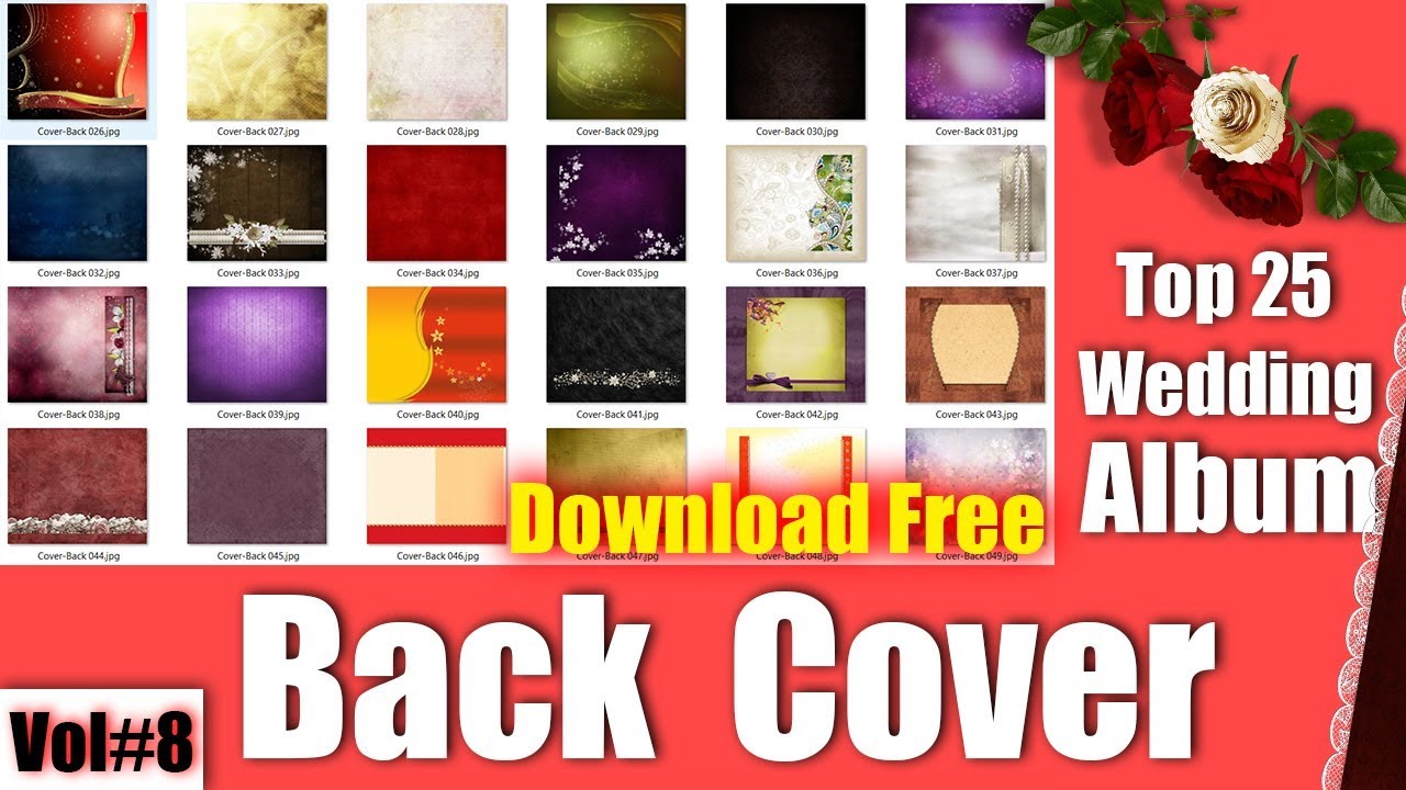 Top 25 Best Modern Wedding Album Back Cover PSD Templates 26 To 50 Vol