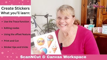 Create Stickers Using Trace & Editing Nodes in Canvas Workspace - ScanNCut Tutorial