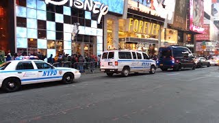 NYPD Convoy - Five Vehicle Escort in Times Square