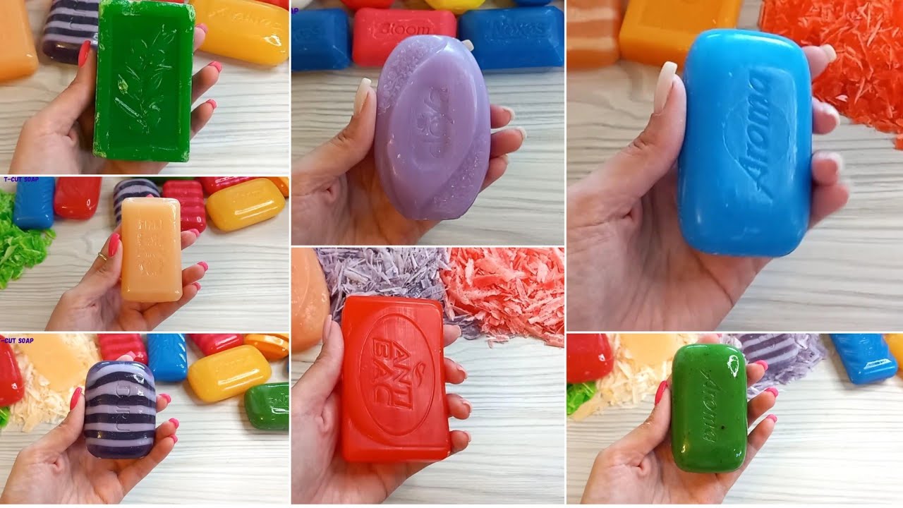 ASMR Glycerine soap cutting compilationsoap carvingглицериноый сет