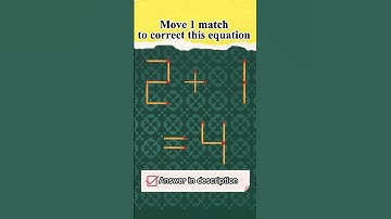 Мatchstick puzzle №81 Move 1 match to correct this equation