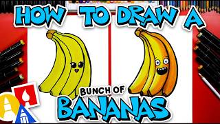 how to draw a funny bunch of bananas