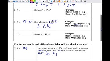 Effects of changing dimensions on area