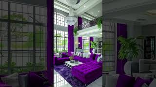 inspirasi rumah mewah warna ungu 💜💜💜