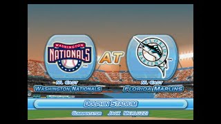 MLB Power Pros (Wii) (Florida Marlins Season) Game #91: WSH @ FLA