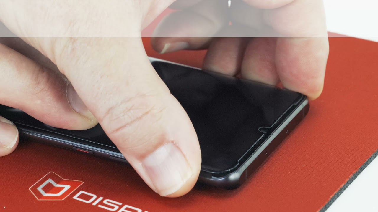 DISPLEX Schutzglas Montage 3D Knacktest