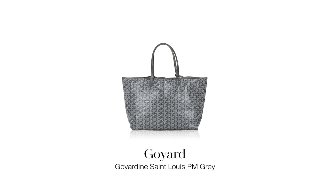 Tas Goyard Pm Grey GOYARD Saint Louis PM Chevron Print Canvas Tote 