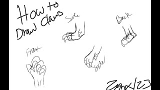 How to draw dragon claws