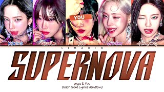 karaoke Aespa  supernova you As A Member color Coded S Hanrom