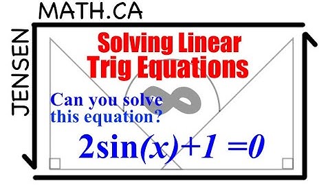 5.4 Solving Linear Trig Equations (full lesson) | MHF4U