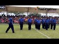 The Badili and Town police station officers have provided a parade at the Moresby South stadium.
