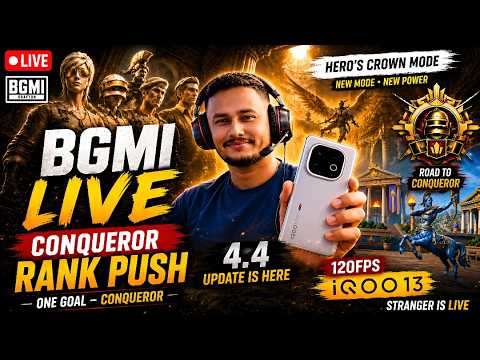 🔴 BGMI 4.4 Update Live 🔥 iQOO 13 120FPS  Rank Push  + Full Rush Gameplay #bgmi  #bgmilive