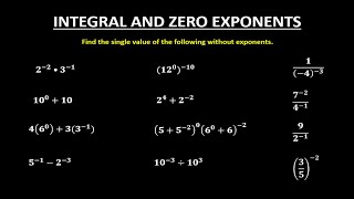 INTEGRAL AND ZERO EXPONENTS: WRITING IN SINGLE VALUE WITHOUT EXPONENTS || GRADE 9 MATHEMATICS Net Worth
