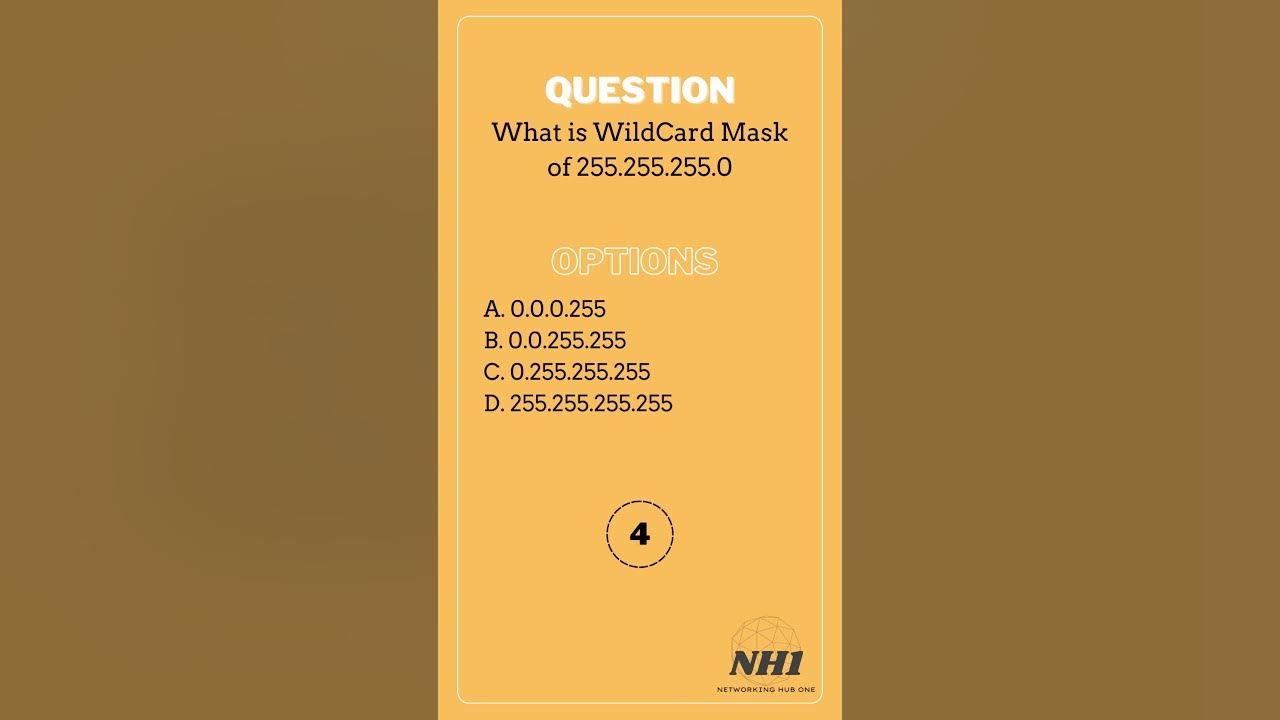 Mcq 110 understanding wildcard masks what is the wildcard mask of