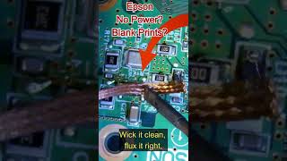 One MOSFET Chip Fixed My Dead Epson #printer #M506 #repair #diy
