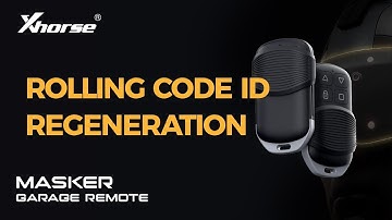 How to Regenerate Rolling Code ID with Xhorse Masker Garage Remote