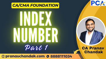 L24. Index Number (Part 1) | Free CMA Foundation | CA Pranav Chandak | #cma #exam #education #study