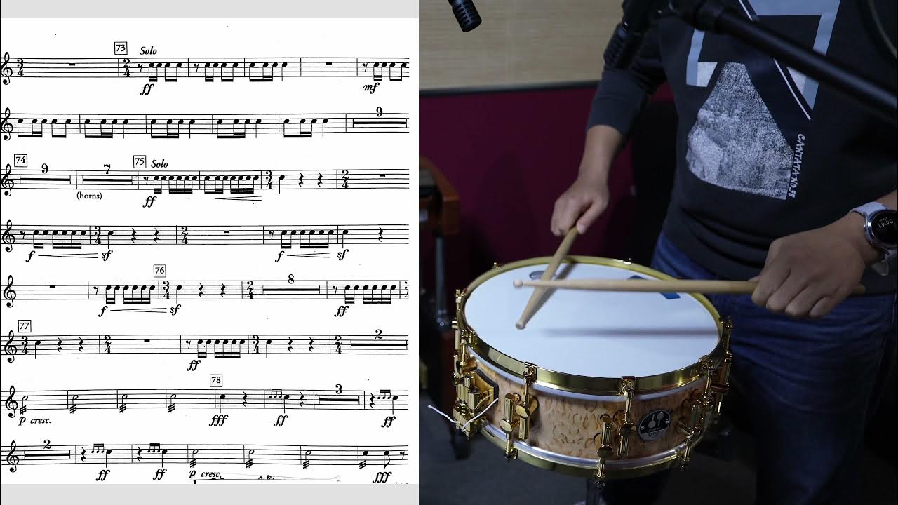 Shostakovich Symphony No.10 Snare Drum Excerpt YouTube