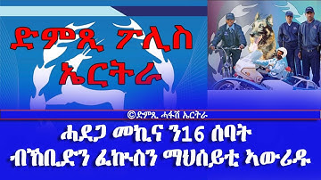 ድምጺ ፖሊስ ኤርትራ: ሓደጋ መኪና ን16 ሰባት ብኸቢድን ፈኲስን ማህሰይቲ ኣውሪዱ - - DimTsi Hafash Eritrea/ድምጺ ሓፋሽ ኤርትራ