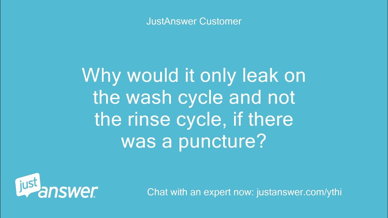 My Electrolux front load washer is leaking from the bottom YouTube