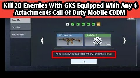 Kill 20 Enemies With GKS Equipped With Any 4 Attachments Call Of Duty Mobile CODM