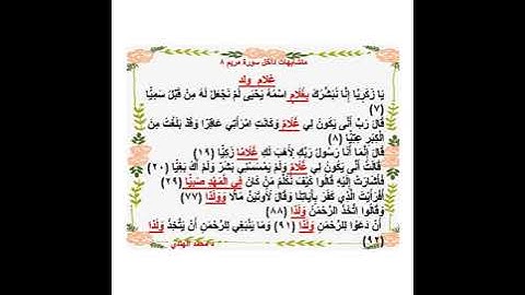 متشابهات داخل سورة مريم   د محمد الهندي