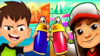 Subway Surfers 2020 vs Panda Run vs Ben Hero Kid Runner Gameplay HD screenshot 2