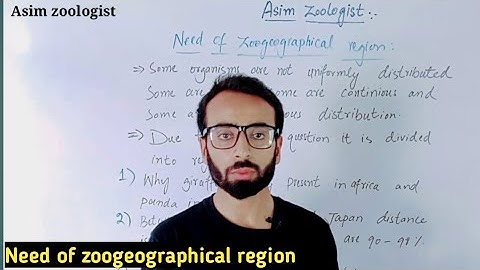Need of zoogeographical region | Zoogeography lectures series | bsc .Bs By Asim zoologist