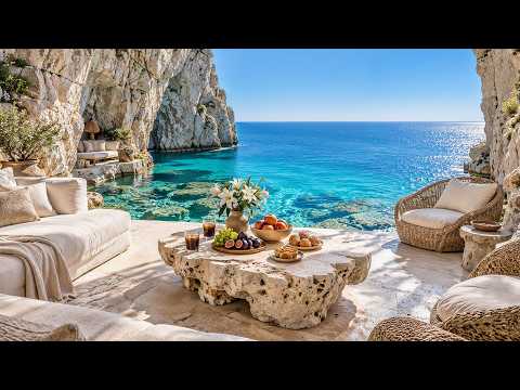 Morning Coffee by Turquoise Sea Cove | Smooth Jazz for Relaxation, Focus & Peaceful Summer Vibes ☕🌊