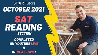 Star Tutors Real-Time SAT Series -- OCTOBER 2021 (US Test Form) SAT READING in REAL-TIME!