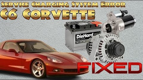 Service Charging System Error on a C6 Corvette - FIXED