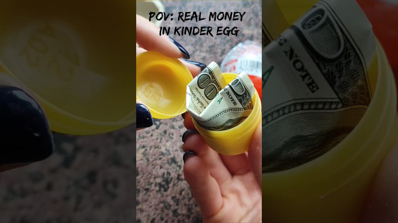 Money!💲inside Kinder Joy Surprise Egg - opening\unboxing - US Dollars! How much? April Fools