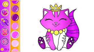Cute Cat Coloring game for kids screenshot 2