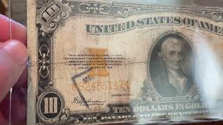 1922 $10 Gold Certificate