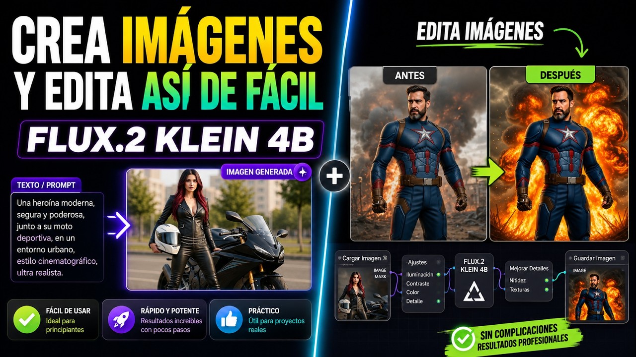 Miniatura del vídeo de ANDO TV: CREA Y EDITA IMÁGENES ASÍ DE FÁCIL con FLUX.2 KLEIN 4B | ComfyUI 4060 8GB VRAM