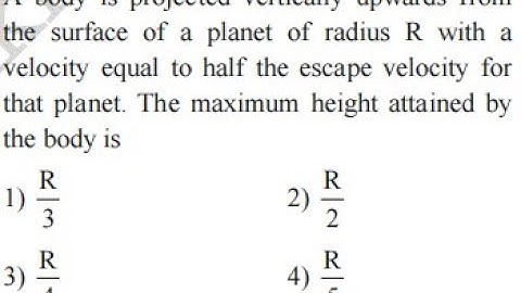 A body is projected vertically upwards from the surface of a planet of radius R with a