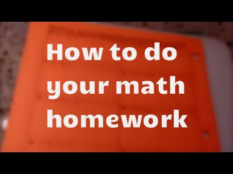 how do you do your math homework