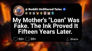 My Mother's Loan Was Fake. The Ink Proved It Fifteen Years Later.
