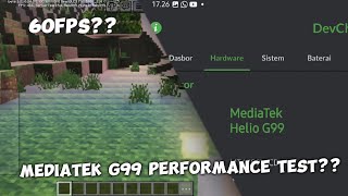 Minecraft performance test on Mediatek G99