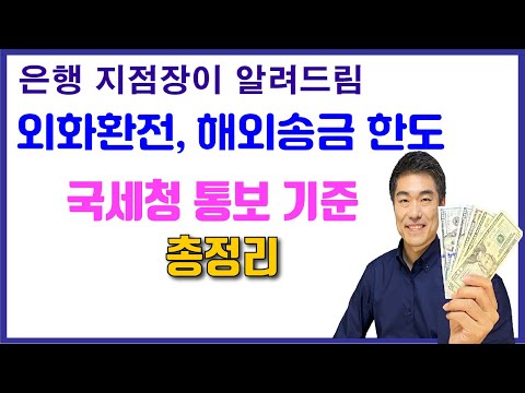 외화환전 한도 해외송금 한도는 얼마인가요 얼마 이상이면 국세청 통보가 된다는데 Feat 외화 환전 해외송금 한도 총정리 