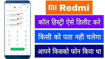 Mi Redmi Call History Kese Delete Kare Recent Call Ko Kaise Delete Kare Clear All Call History Hindi