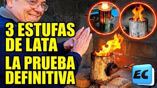 ¿Cuál CALIENTA MÁS? Puse a prueba 3 estufas caseras con latas