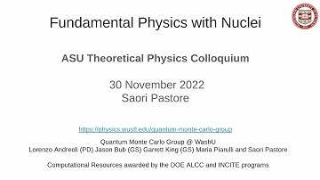 Fundamental physics with nuclei