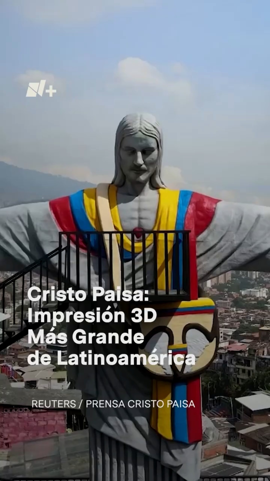 Cristo Redentor Paisa: Impresión 3D más grande de Latinoamérica #nmas #shorts #colombia