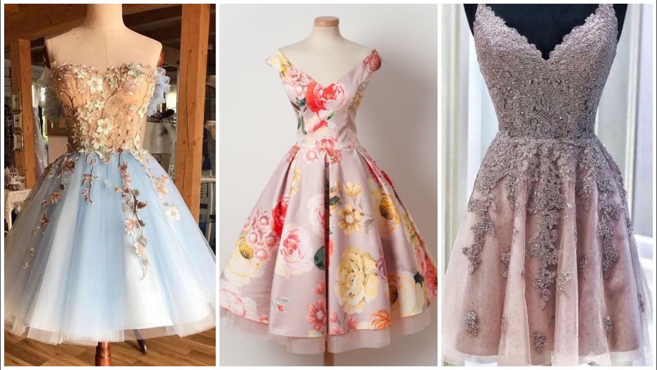 Beautiful homecoming short dresses designs - YouTube