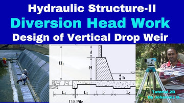 PART-I : Diversion Head Work , design of vertical drop weir
